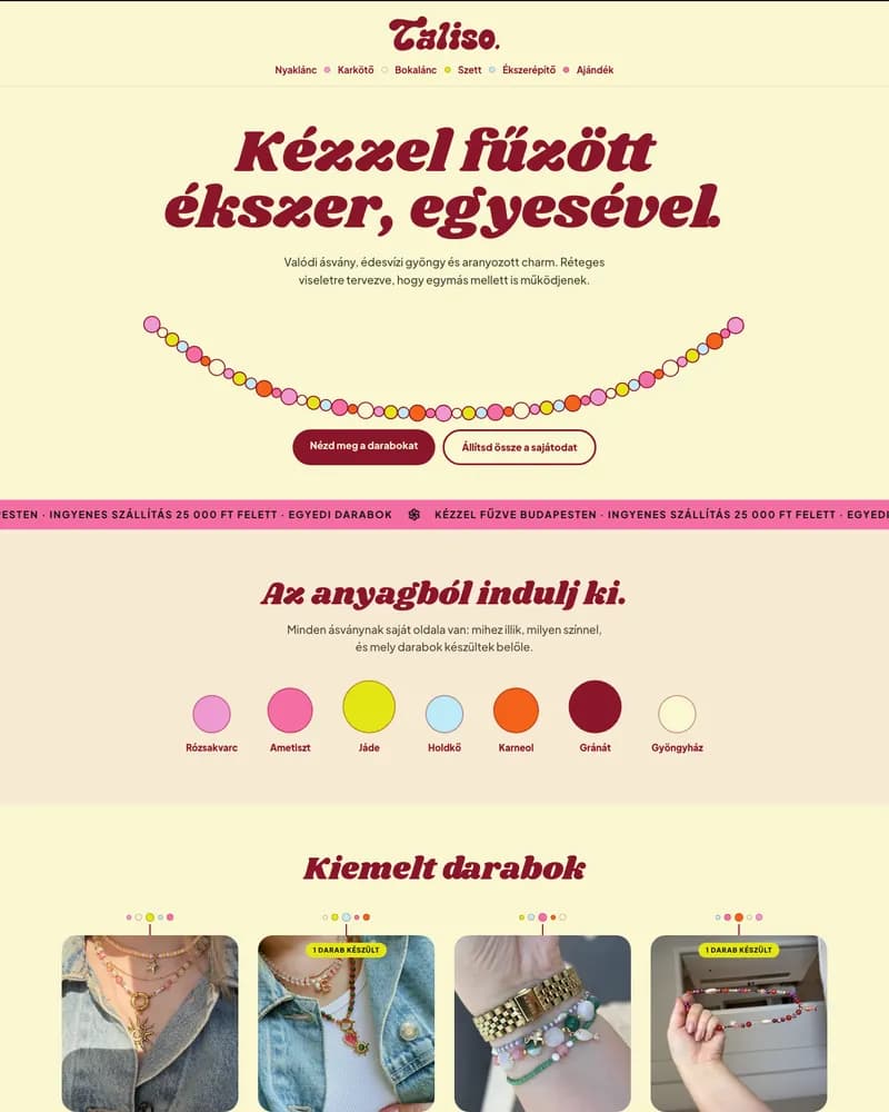 A gyöngysor irány előnézete